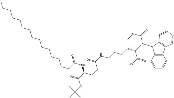 98+ White Powder Fmoc-L-Lys(PaGlu-Otbu)-OH CAS NO.1491158-62-3