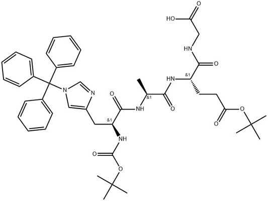 98+ White Powder Boc-L-His(trt)-L-Ala-L-Glu(Otbu)-Gly-OH CAS NO.1418291-58-3